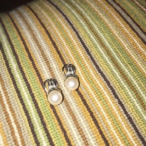 John Medeiros pearl earrings.